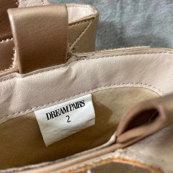 Dream Pairs  Girls Western Cowgirl Boy Boots size 2 metallic stars Fringe Ankle - Picture 7 of 8